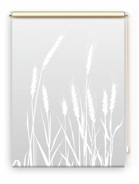 Rollo cereal 24 – lichtgrau, Rollo, Motivrollo, Rollo mit Druck, Fotorollo, bedrucktes Rollo, Fensterrollo,verdunkelndes Rollo, Sonnenschutz Rollo